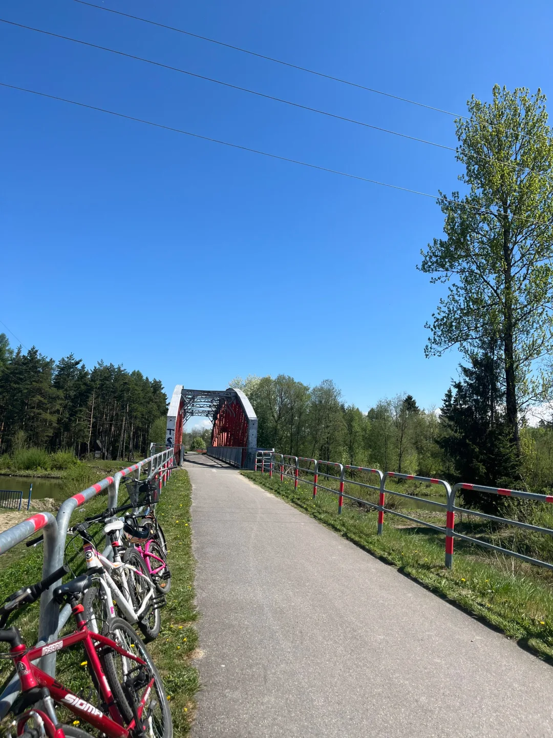 Ścieżka rowerowa Velo Czarny Dunajec prowadząca przez zabytkowy most kolejowy